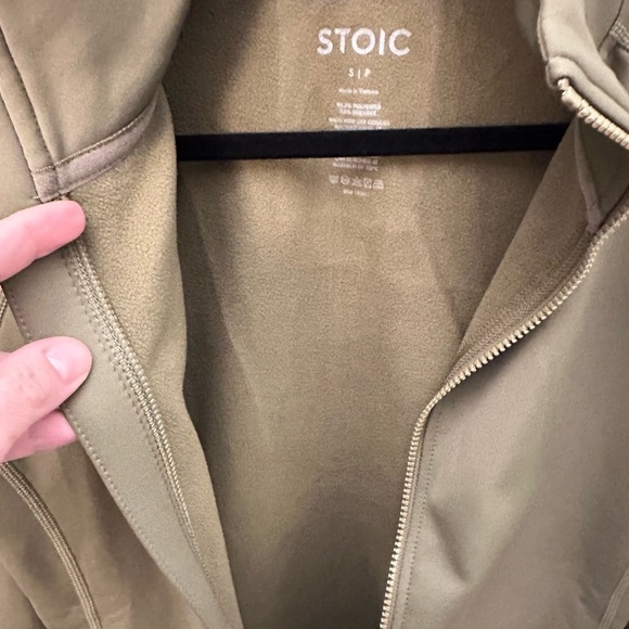 STOIC Woman tech fleece green zippered gorpcore activewear running jacket S - Picture 13 of 16